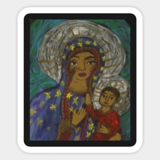 Madonna with Child Sticker